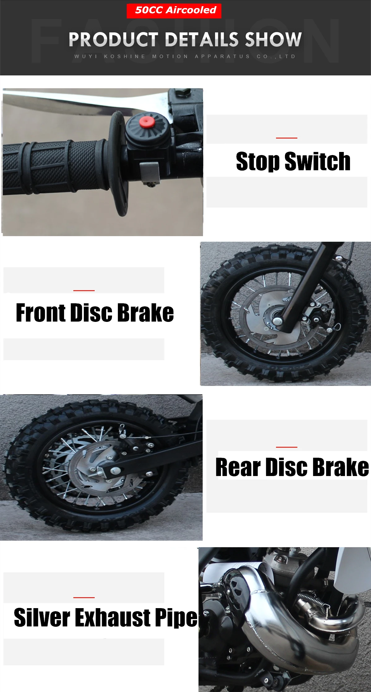 Koshine Motor Gas Water Cooled Engine Mini Dirt Bike 50cc Buy 50cc