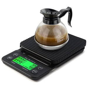 Image of 3kg 0.1g LCD Electronic Coffee Digital Scale with Timer Kitchen Food Scale with Tare Function