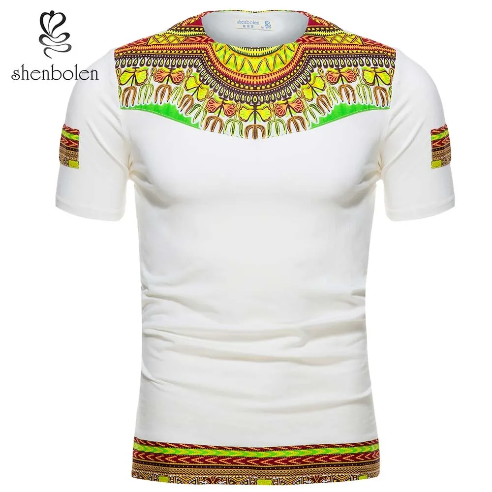 Fashion Men Dashiki T-shirt African Wax Print Casual Men Top Wholesale ...
