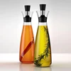 kitchenware stainless lid 500ml cooking olive oil glass storage bottle