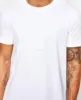 Custom 2017 fashion clothing plain streetwears scoop hem blank t shirts in