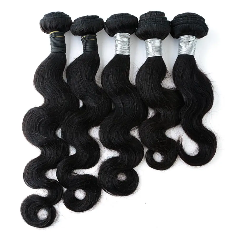 

30" Hair Bundles With Closure Body Wave Long Hair Raw Indian Body Wave Hair