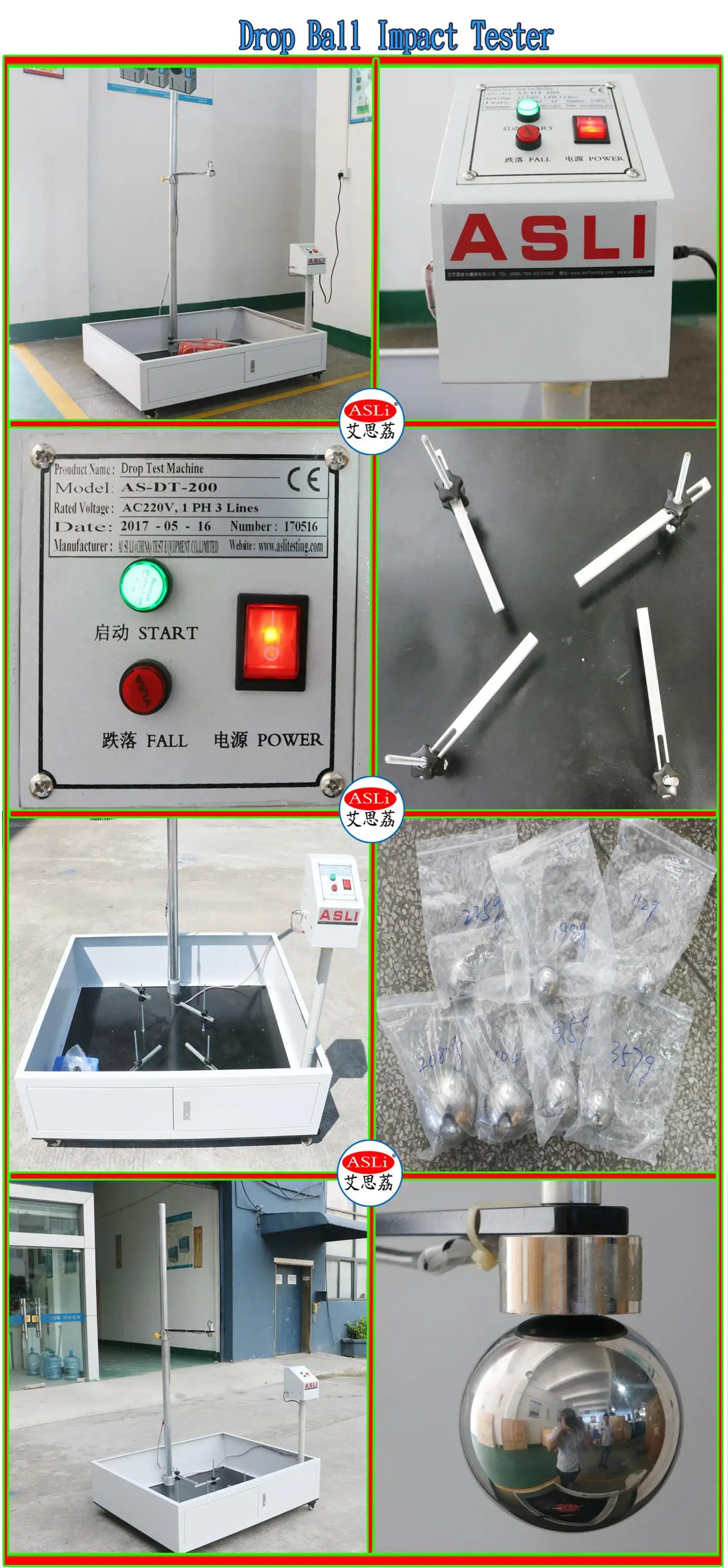 High Quality Free Falling Ball Impact Tester