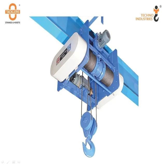 250kg Mini Electric Wire Rope Hoists 0.2 Ton Single Girder Overhead