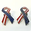 Wholesale Custom American Flag Ribbon Lapel Pin Military Support Stripes Stars Pin