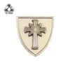 Sliver Shield Shaped Embossed Cufflinks