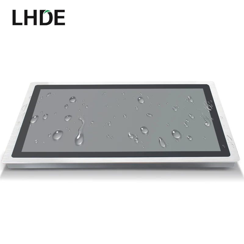 

1280x800 10 inch waterproof industrial TFT lcd capacitive/resistive touch screen embedded monitor, Black or silver