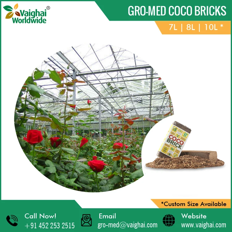 Coco Peat Grow Bags Low Ec Top Quality Natural Coco Peat Bricks Coco