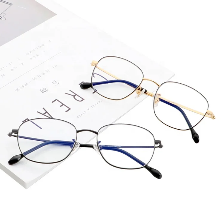 

2019 Best Titanium Alloy Anti Blue To Block Light Computer Glasses Mobile Phone Bluelight Blocking Protection Round Eyeglasses