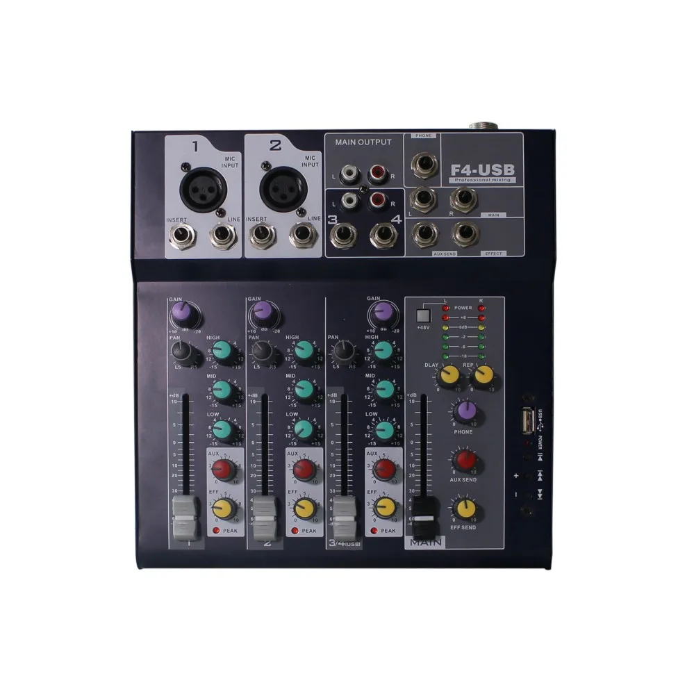 4 Channels Professional Audio Mini Sound Grace4 Mixer F4usb China
