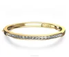 Best Selling Product 1.14 Tcw Natural Round Cut White Diamonds VS Clarity 18Kt Yellow Gold Exclusive Bangle Style Bracelet