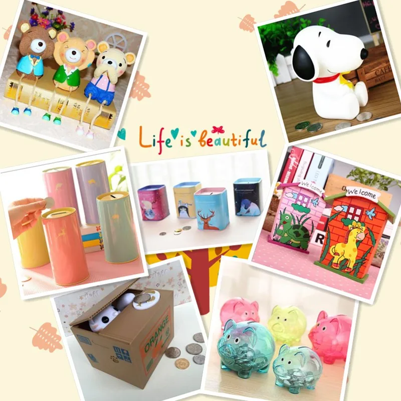 Multifunction Piggy Banks Custom Unbreakable Acrylic Fund Money Box