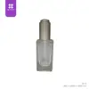 Matte silver cap and customize private label empty 30ml bottle and push button dropper