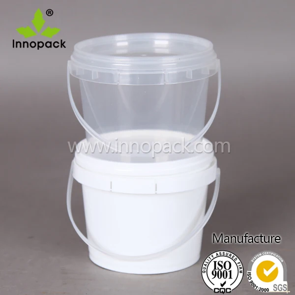 small clear plastic buckets