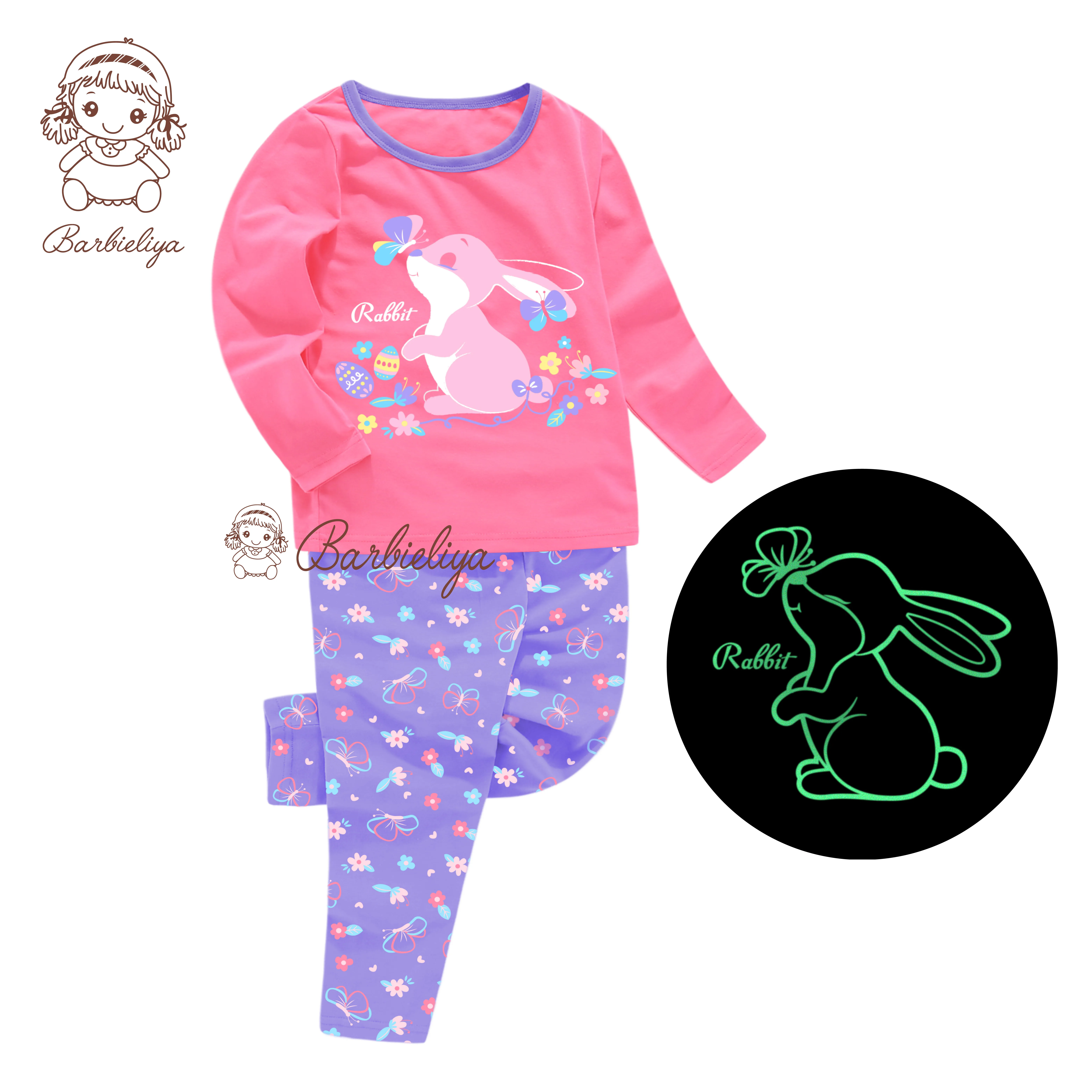 

boy girl pure cotton unicorn clothing glow in the dark sample brand pyjamas children sleepwear wholesale pyjamas kids pajamas