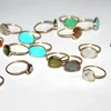 Womens 14k Solid Gold and Natural Gemstone Ring gold stacking ring