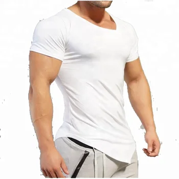 V Shape Bottom Gym T Shirt For Men - Buy V Shape Bottom Gym Tees,V ...