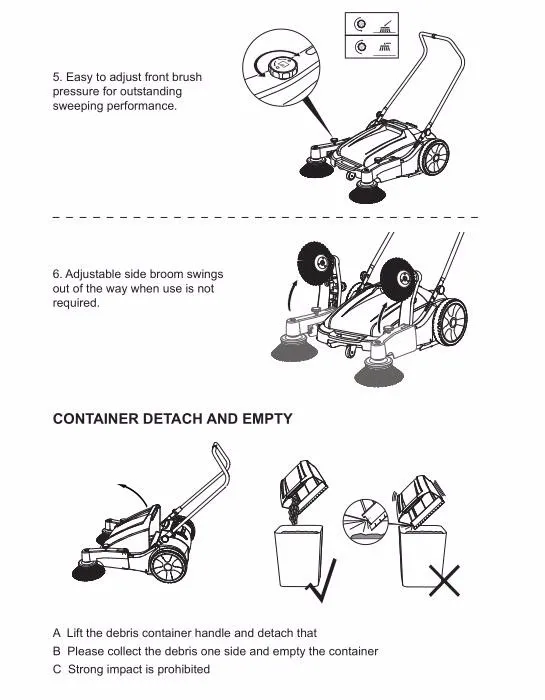 Parking Lot Walk Behind Sweeper Buy Walk Behind Snow Sweeper,Parking Lot Sweeper For Sale,Dust