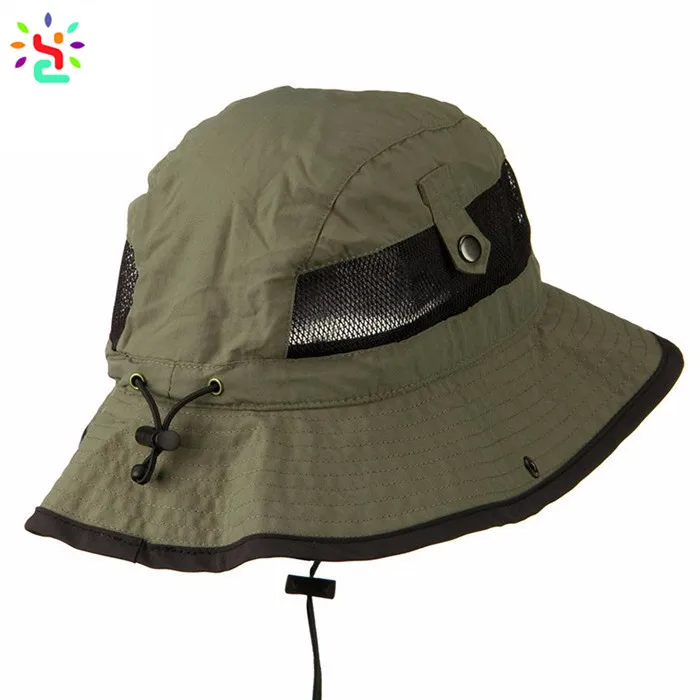 Cool Bucket Hats With Zipper Pocket Fishing Hat Nylon Sun Hat With Mesh