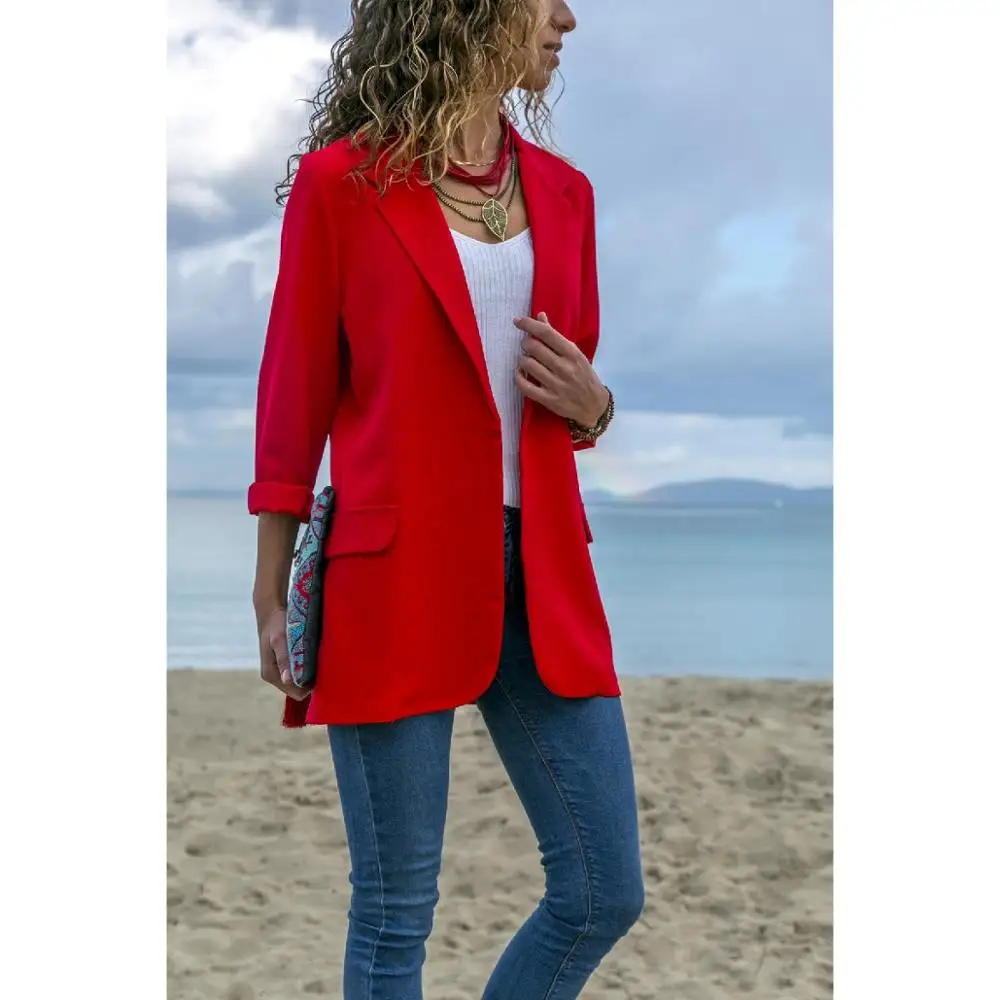 

New Fashion Slim Fit Women Blazer Latest Design Solid Color Casual Blazers Ladies Women