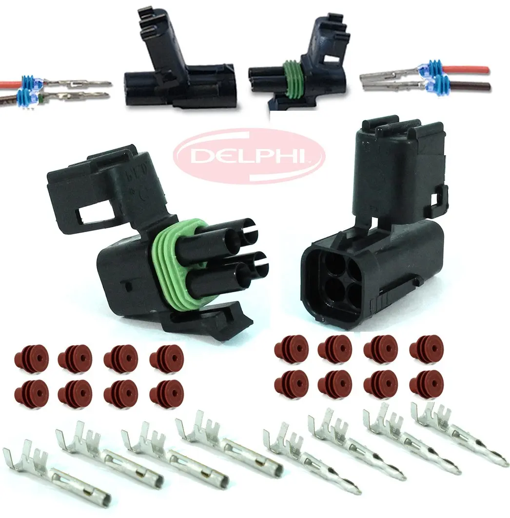 OEM Delphi 12089188 Female Weatherpack Terminal 18-20 Gauge 5 Pack