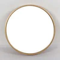 

Modern Style Round Shaped Bathroom Metal Framed Brass Finished Wall Mounted Mirror