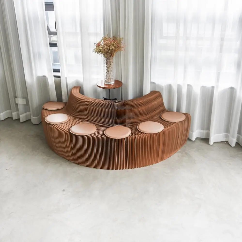 Ihpaper 6 Persons Kraft Honeycomb Folding Paper Couch Living Room Ihpaper 6 Persons Kraft Honeycomb Folding Paper Couch Living Room Sofa