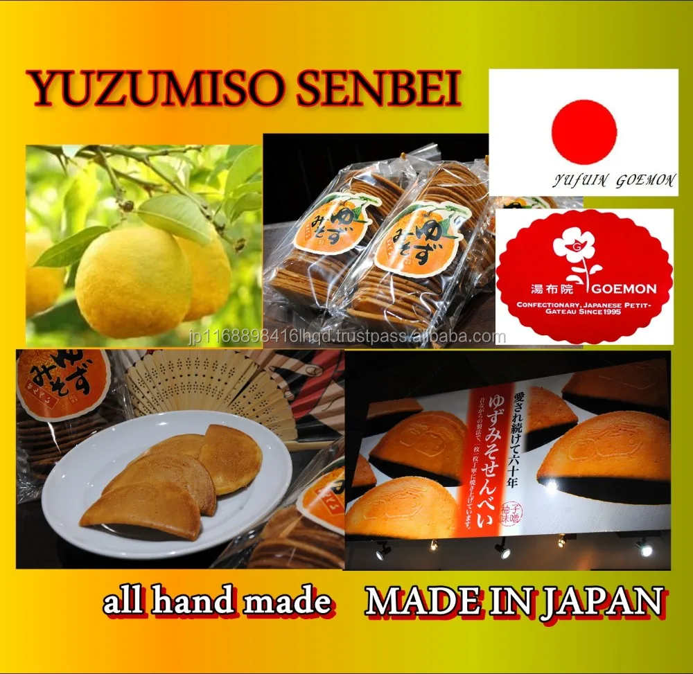 
Sweet homemade bakery cookie depositor machine YUZU MISO SENBEI with crunchy flavor 