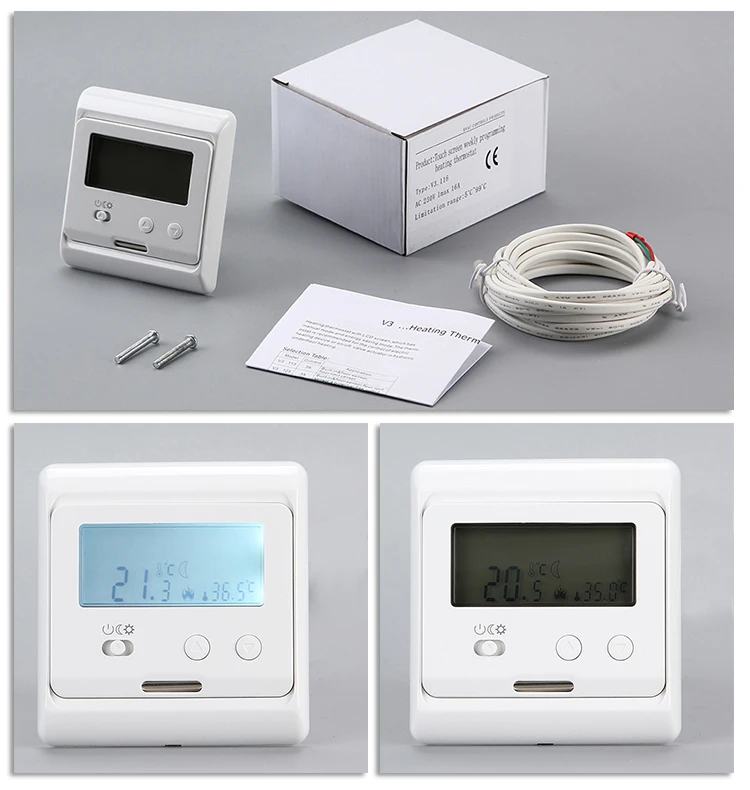 Non Programmable Easy Lcd Room Thermostat Floor Heating E31.716 Buy
