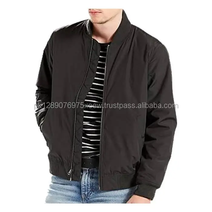 Brand White Black Strip Bomber Jacket 2018 Autumn Fashion Varsity