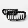 Glossy Black ABS+Carbon Fiber Single Style Front Grille For BMW 1 Series F20 12-14