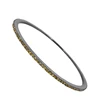 Pave Gemstone Jewelry 925 Sterling Silver Sleek Bridal Bangle For Women's