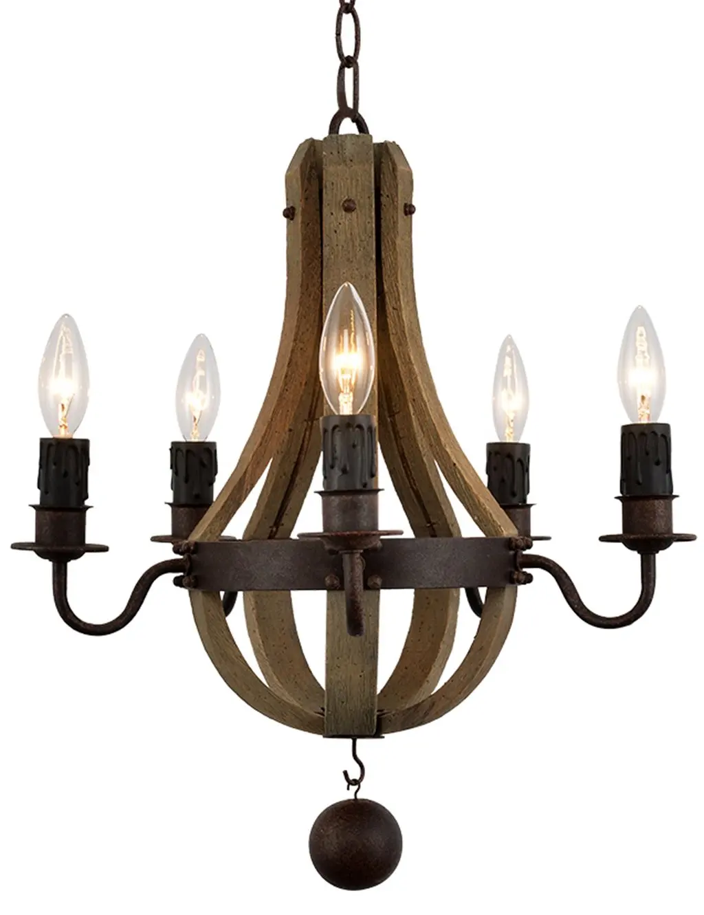 Lamps Lighting Ceiling Fans Rustic Wood Black Metal