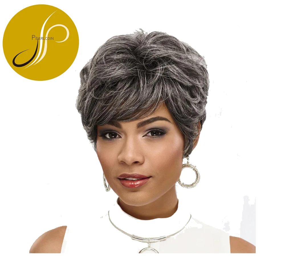 PEARLCOIN Hot Selling Brazilian Blended Human Hair Solid Color Machine Made Wig Chic Pixie Wig Wholesale FACTORY PRICE