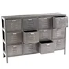 Industrial & vintage Indian grey finish Iron metal multi drawer Cabinet