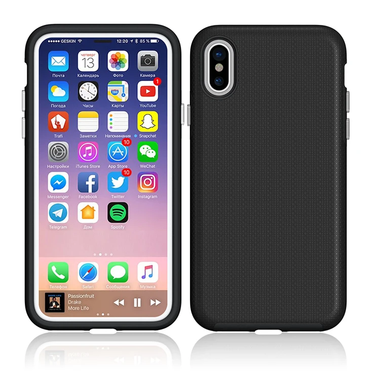 

Plating Hybrid 2 In 1 TPU PC Phone Case For IPhone X XS Armor Phone Case