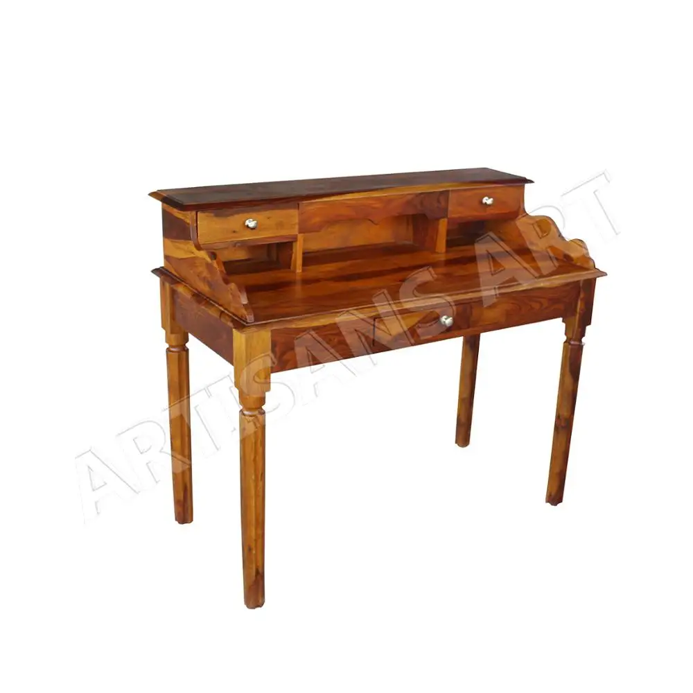 Mid Century Solid Sheesham Wood Office Desk Indian Sheesham Wood