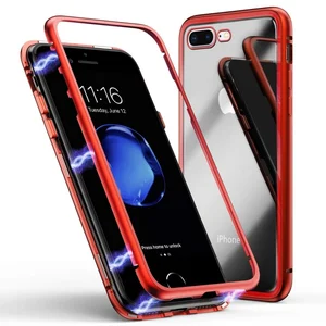 Metal Frame Magnet Cell Phone 360 Protection Magnetic Mobile Bumper Phone Case For Iphone 6 7 8 X Plus XR XS Max