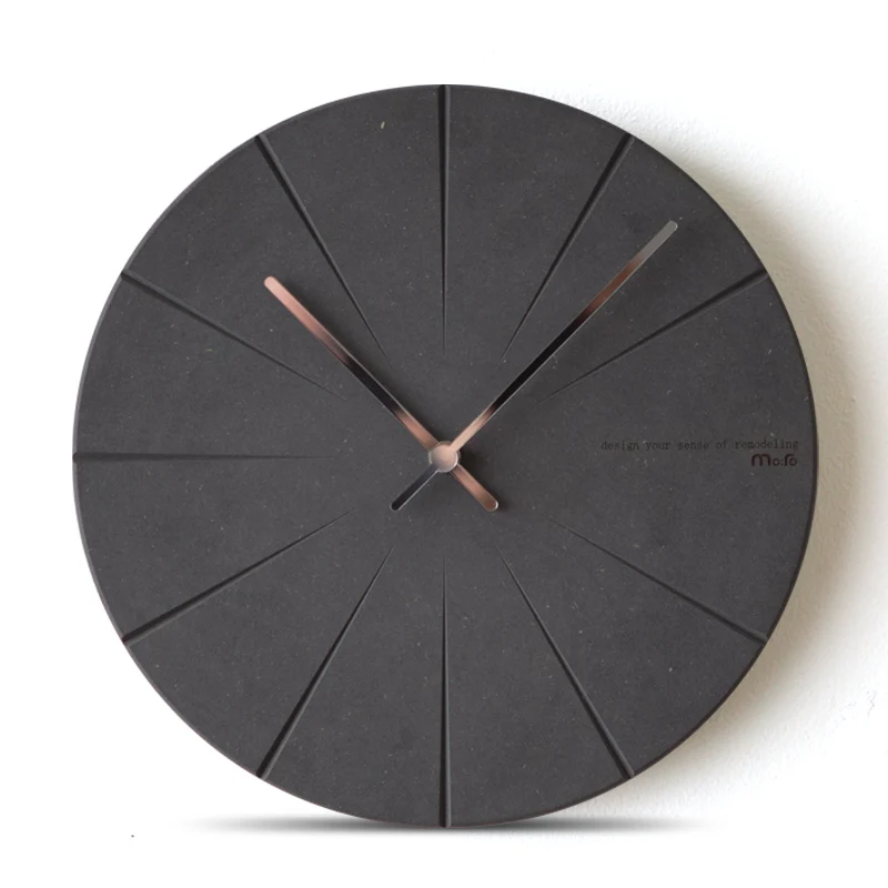 

Mandelda Professional Designer Wall Clocks OEM/ODM Modern Creative Forescolor Eco-friendly Wooden Quartz Clock,Mirror Hands, Black,gray