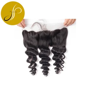 PEARLCOIN WHOLESALE FACTORY PRICE 13X4 Lace Frontal Closure with Baby Hair Loose Wave 100% Raw Unprocessed Virgin Brazilian Hair