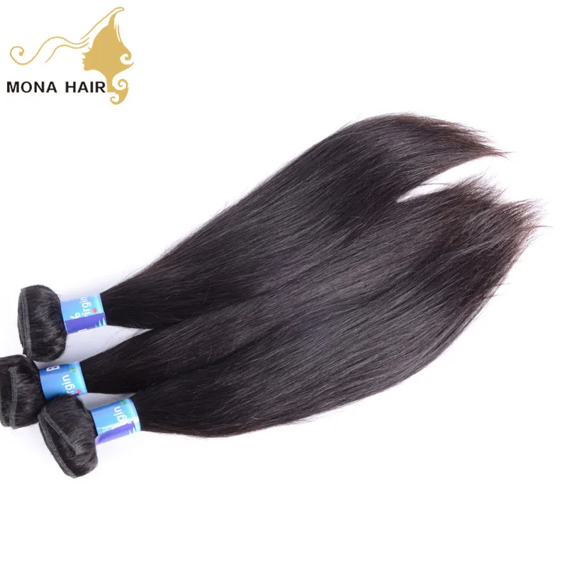 Wholesale 12 14 16 Inch Short Mona Hair Straight Virgin Brazilian