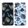 Green Leaves with White & Brown Flowers Pattern Soft TPU mobile phone cases For iPhone 6 7 8 plus