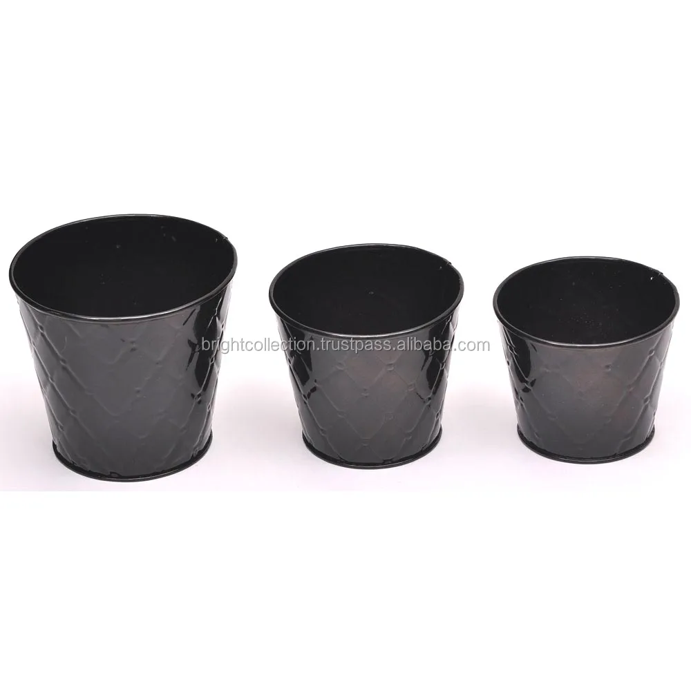 Purple Color Garden Galvanized French Buckets Multi Color Garden