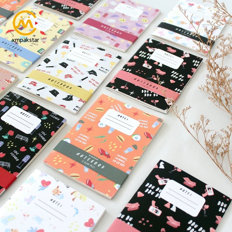 Promotional staple binding soft cover blank composition notebook Korean stationery