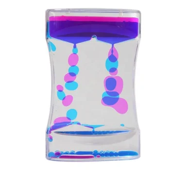 Color Mix Liquid Motion Bubble Oil Water Drop Timer Fidget Toy Sensory ...