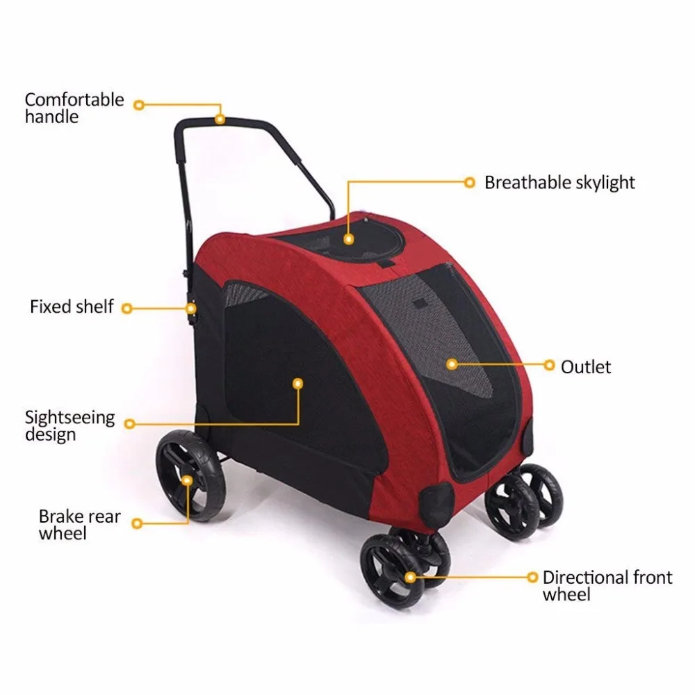 Disabled Dog Assisted Vehicle Injured Dog Scooter Outing Folding Cart