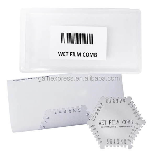 Wet Film Comb Aluminum Alloy Professional 25-3000 μm /1-118 MIL/THOU for Chemical Industry for Varnish for Building Coating 