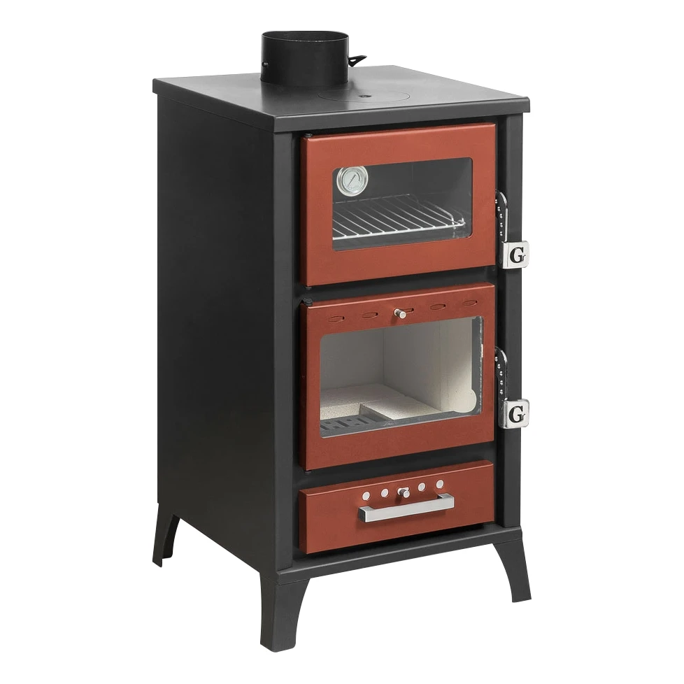 
15,3 kW European Quality Wood Burning Stove with Oven | 76% Efficiency (Gekas Stoves - MG 400) 