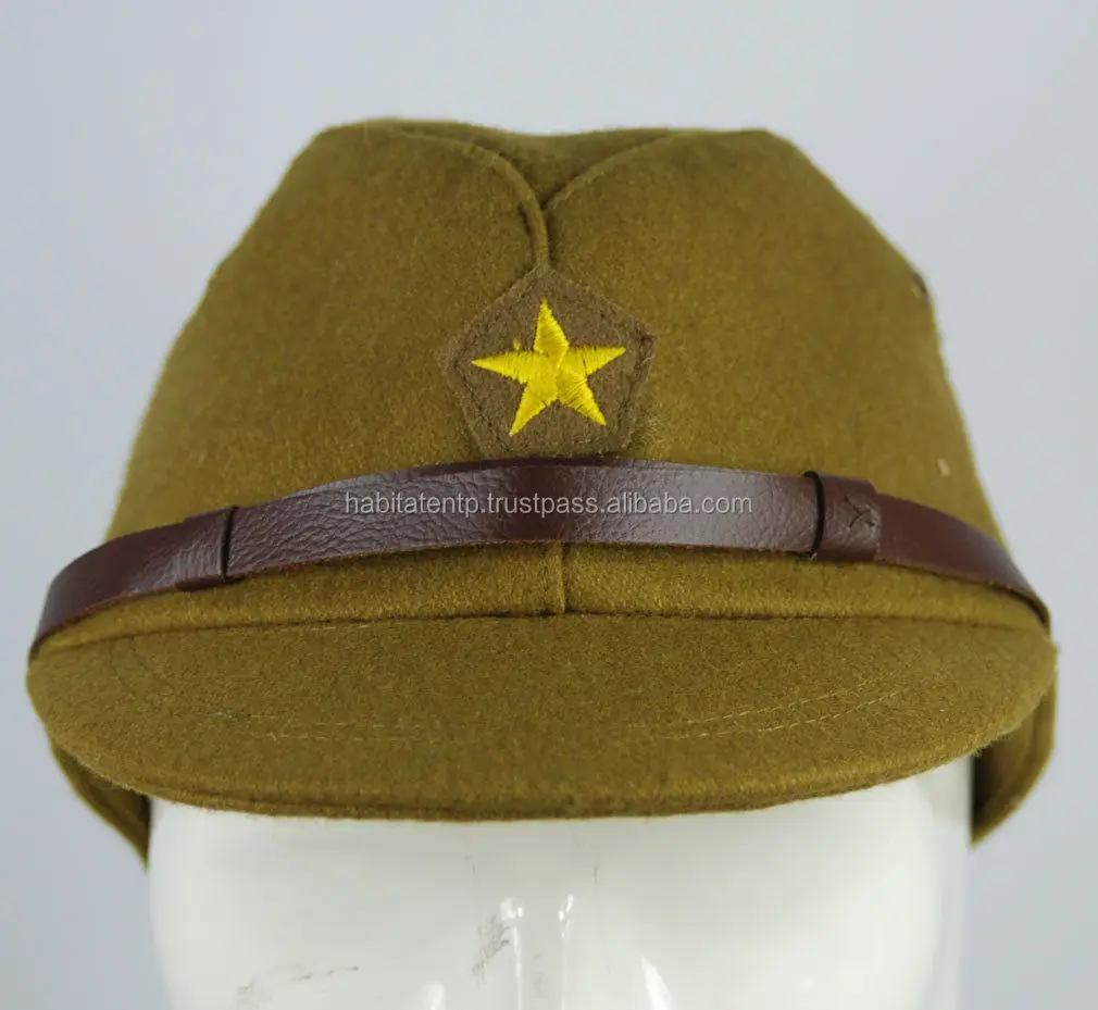 MILITARY REPRO WWII WW2 JAPANESE ARMY IJA OFFICER FIELD WOOL CAP HAT SIZE L