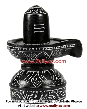 Shiva Shivling In Black Shivling - Hindu God Shiva Lingam Marble Statue ...